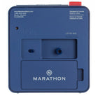 Marathon – Réveille-matin de table analogique avec veilleuse automatique, bleu-Alarme à son croissant