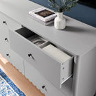 Modway - Emmeline 6 tiroirs festonnés Commode, Gris clair-5