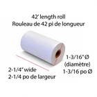 Eddie pis - Rouleau de papier thermique - 2-1/4 po x 42 pi - Paquet de 50 (Sans BPA)-Dispose d'un indicateur de ligne rouge fin de rouleau