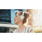 Cleer Audio - Casque Bluetooth à suppression de bruit Alpha - Blanc-Bluetooth 5.1 avec Qualcomm aptXTM Diffusion de musique adaptative de haute qualite.