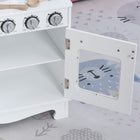 Qaba - Grande cuisine pour enfants avec téléphone, distributeur d'eau, ensemble de cuisson simulé - blanc-Simulation des scènes de cuisine les plus basiques 