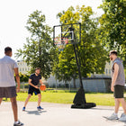 Soozier – Panier de basketball ajustable avec panneau et base lestée-Cadre en acier solide et panneau arrière en PC – robuste et durable

