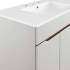 Modway - Harvest 36" Vanette de salle de bain - Gris blanc-8