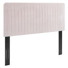 Modway - Milenna Chenal Touffé Performance Velvet Tête de lit King/King de Californie, Rose-Tête de lit Channel Tufted King/California King