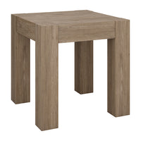 Hudson&Canal - Table d'appoint carrée Langston 22 po de largeur - Chêne gris vieilli-Un design contemporain minimaliste pour votre salon, votre bureau et plus encore