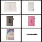 Wamaco - Collection Passionate Planner Pineapple - Agenda gris, journal fuchsia, autocollants, bloc-notes, bloc-notes hebdomadaire, stylo-Compact - Le journal et l'agenda de ce set sont tous deux à couverture rigide et suffisamment petits pour se glisser dans la plupart des sacs ou des porte-monnaie. Ils sont donc parfaits pour les personnes en déplacement.