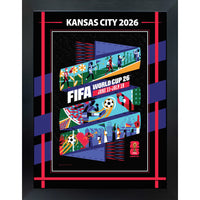 Kansas City 2026 FIFA World Cup - Photoglass encadre - 20" x 26"-Affiche officielle de ville hote FIFA Coupe du Monde 2026