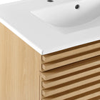 Modway - Render Fixation murale de 30" Vanette de salle de bain - Oak White-Matchs non inclus