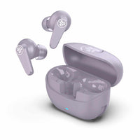 Jlab - Écouteurs entièrement sans fil Go Pods ANC - Lilas-Plus de 26 heures d’autonomie (7,5+ heures avec les écouteurs) ANC désactivé / plus de 18 heures (5+ heures avec les écouteurs) ANC activé.