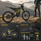 Gyrocopters - Moto électrique tout-terrain pour adultes ZX3 - Vitesse 60 km/h, autonomie 161 km - Jaune-Un écran LED aux couleurs vives et ultra-lumineuses est installé bien en évidence sur votre guidon . il affiche en temps réel la vitesse, l'autonomie de la batterie et les données du trajet