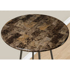 Monarch Specialties - 2310 Bar Maison - 30 po Dia/Marbre Espresso/Metal Cafe-Pouvant accueillir jusqu'à 2 personnes, cette table de style pub peut être placée dans une petite cuisine, un appartement ou une condo pour des boissons décontractées ou des repas intimes.