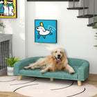PawHut - Canapé pour chien avec housse lavable, patins antidérapants - vert-Le design élégant complète la décoration intérieure tout en offrant une fonctionnalité pour les animaux. 