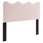 Modway - Athena Performance Velvet Tête de lit jumelée, Rose-Tête de lit jumelée moderne