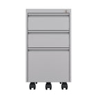 Ceha - Piètement mobile, série MDG, tiroirs boîte-boîte-classeur, gris métallique-Classement polyvalent : Tiroirs 100 % extractibles acceptant les dossiers format lettre ou légal pour un accès facile.