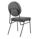 Modway - Craft Tissu rembourré Fauteuils d’accompagnement à manger - Charbon noir-Capacité de poids de la chaise : 330 lb.