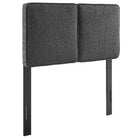 Modway - Lindee Tissu Boucle Tête de lit jumelée, Slate-Tête de lit style oreiller