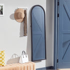 HOMCOM - Miroir corporel arqué - 21 po l x 64 po H - finition bois brun-Autoportant, mural ou appuyé contre le mur, offrant des options de placement flexibles 