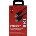 Staples - Câble de rallonge USB-A - 6 pi-Universel – Compatible avec toutes les marques d'appareils dotés de ports USB