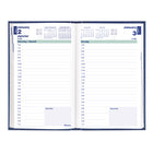 Blueline - 2027 Agenda quotidien avec reliure collée – 8 po x 5 po – Bleu – Bilingue-Reliure par collage avec couverture rigide aspect lézard