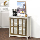 HOMCOM - Buffet de cuisine 31,5 po L - blanc-Fabriqué en panneaux de particules pour plus de solidité et un nettoyage facile 