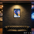 William Nylander Toronto Maple Leafs Skating sur toile - Toile encadree - 22" x 31"-Dimensions finales: 22.5x31.5
