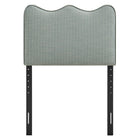 Modway - Athena Rayé Tissu tapis Tête de lit jumelée, Bande bleue Spa-Quatre positions de montage ajustables