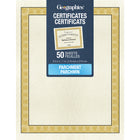 Geographics - Diplomate Cerificats Parchemin - 8.5 po l x 11 po H - Paquet de 50-Honorez vos étudiants, athlètes ou employés lorsqu'ils dépassent les attentes avec vos propres certificats