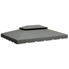 Outsunny - toit de remplacement pour gazebo 13 pi L x 10 pi l, uniquement la partie supérieure, gris clair-Convient UNIQUEMENT au gazebo Outsunny 12,8 po x 9,8 po (3,9 x 2,9 m) SKU : 01-0870, 84C-101, 84C-101CG, 84C-144, 84C-144CW
