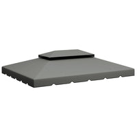 Outsunny - toit de remplacement pour gazebo 13 pi L x 10 pi l, uniquement la partie supérieure, gris clair-Convient UNIQUEMENT au gazebo Outsunny 12,8 po x 9,8 po (3,9 x 2,9 m) SKU : 01-0870, 84C-101, 84C-101CG, 84C-144, 84C-144CW
