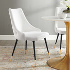 Modway - Adorn Touffe Performance Velvet Fauteuil d’appoint de salle à manger - Blanc-Tissu résistant aux taches durable