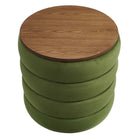 Modway - Mezzo Manche Performance Velvet Ottoman de stockage - Vert mousse-Glissements au pied sans marquer