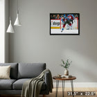 Nathan MacKinnon Colorado Avalanche Passing sur toile - Toile encadree - 31" x 22"-Prêt à accrocher - livré entièrement assemblé