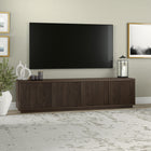 Hudson&Canal - Meuble TV Hanson pour téléviseurs jusqu'à 85 pouces - Alder Brown-Caractéristiques assemblage facile