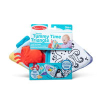 Melissa & Doug - Triangle océanique pour le temps sur le ventre-3 panneaux en tissu pliables recto verso attrayants et multisensoriels se posent à plat ou se connectent pour se tenir debout dans une pyramide pour que bébé puisse jouer sur le ventre afin de stimuler ses compétences de développement