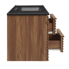 Modway - Render Fixation murale de 48" Vanette de salle de bain - Noir noyer-8