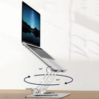 ShoppingAll - Support D’Ordinateur Portable Avec Base Rotative À 360° Pour Ordinateurs Et Tablettes Jusqu’à 17,3 Pouces – SA-LS8R-SILVER-Pliable et Léger – Se replie à plat pour un rangement et un transport faciles.
