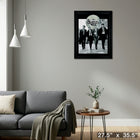 Beatles In London with Silver LP - Impression encadree - 27" x 35"-Prêt à accrocher - livré entièrement assemblé