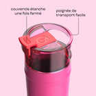Bubba - Bouteille d’eau DualSip, acier inoxydable isotherme, 710 ml (24 oz)-Design étanche : cliquez pour fermer, pas de déversement