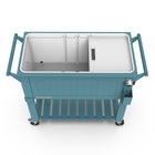 Permasteel - Glacière de patio style mobilier 80 pintes avec séparateur - sarcelle-Le bouchon de drainage permet de vider facilement la glace fondue et l’excès d’eau.