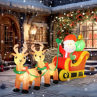 HOMCOM - Décorations de Noël extérieures de 8' avec affichage de lumières LED-Les lumières LED créent un effet jovial, magique et accrocheur 