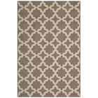 Modway - Cerelia Treillis marocains intérieurs et extérieurs Tapis 9 pi l x 12 pi L - Beige clair et beige foncé-Tapis à treillis marocain