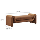 Modway - Waverly Performance Velvet Banc - Brown-Revêtement en velours de performance