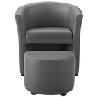 Modway - Divulge Fauteuil et ottoman - Gris-7