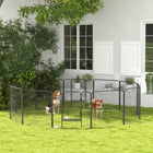 PawHut - Enclos pour chien à 12 panneaux avec porte pour extérieur et intérieur - 31,5 po H-Garde votre animal en sécurité tout en offrant plus d’espace pour jouer, dormir et faire de l’exercice