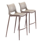 Zuo - Ace Tabouret de bar - Brun/Noyer - Ensemble de 2-Design ergonomique