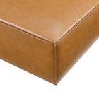 Modway - Restore Cuir végane Ottoman - Tan-Capacité de poids de la chaise : 440 lb.