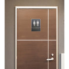 Futech - Panneau de Toilette Gris Homme/Femme avec Braille-4