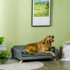 PawHut - Canapé pour chien avec coussin amovible - lit moderne pour animaux gris-Coussin pour s'asseoir confortablement. Sa housse est amovible et lavable 