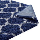 Modway - Solvea Treillis marocain Tapis 5 pi l x 8 pi L Shag Area - Marine et Ivoire-7
