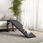 PawHut - Rampe pour animaux, marches de lit pour chien avec tapis antidérapant, 74 po L x 16 po l x 25 po H - brun-Fabriqué en bois de pin de qualité pour une utilisation robuste 